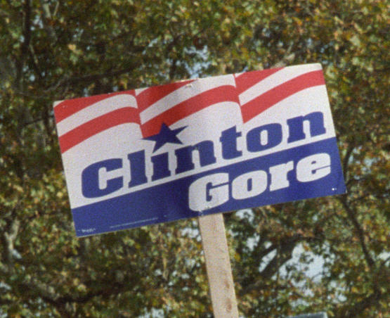 Clinton-Gore poster for the 1992 election.