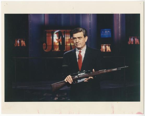 Picture - Dan Rather on the set of "Who Killed JFK?"