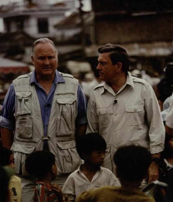 Picture 6 - General Schwarzkopf and Dan Rather in Vietnam