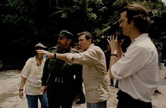 Picture 1 - Fidel Castro and Dan Rather in Cuba