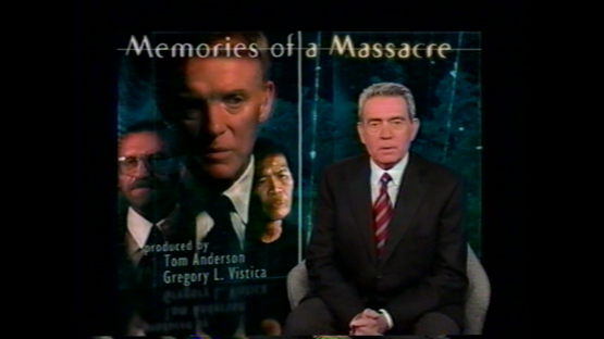 Still Image - Title shot of CBS's "Memories of a Massacre"