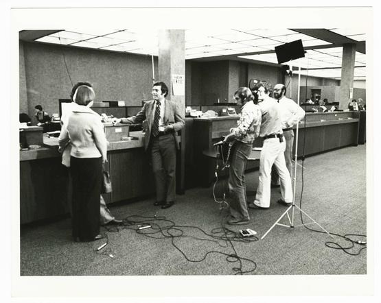 On the set of CBS's "None of Your Damned Business"
